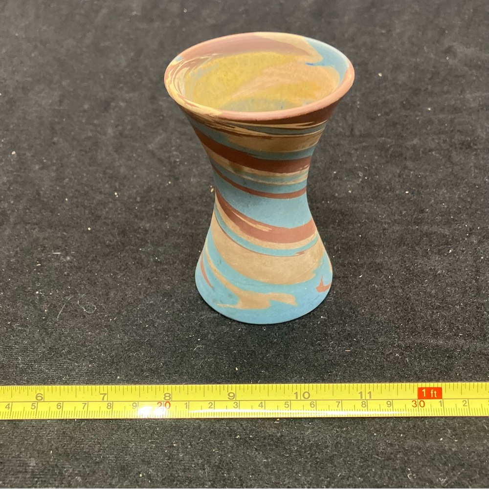 Multicolor Swirl Ceramic Vase McCoy haegar